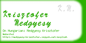 krisztofer medgyesy business card